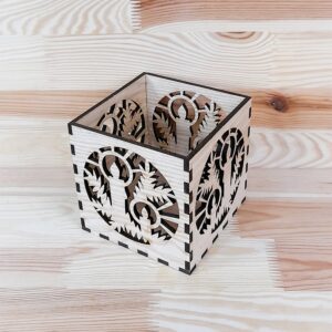 Holz-Windlicht "Weihnacht"