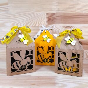 Bienenkarton mit 250 g Honig in drei Varianten