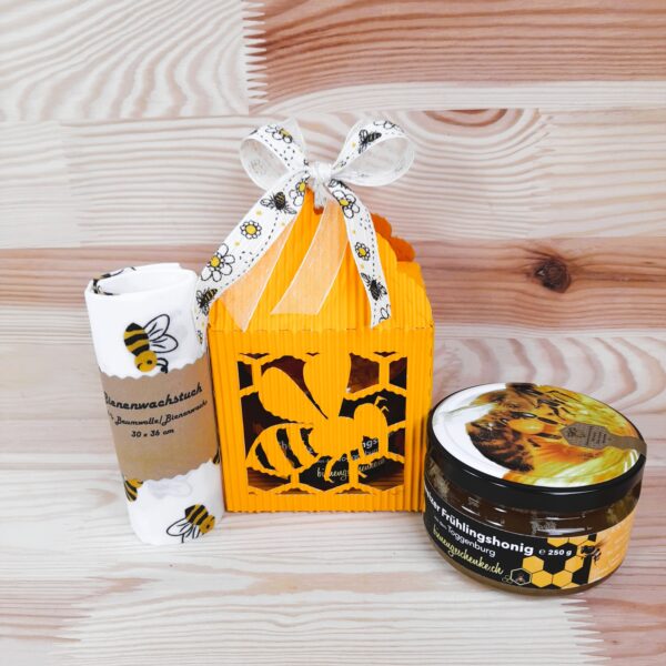 Bienenkarton mit Honig/Wachstuch - Image 2