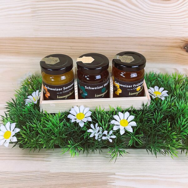 Honig-Harässli mit 3er Set Honig