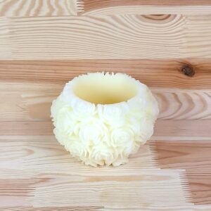 Wachs-Rosen-Windlicht