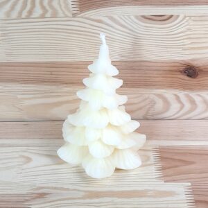 Tannenbaumkerze gross weiss