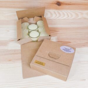 Teelichter aus Bienenwachs elfenbeinfarbig