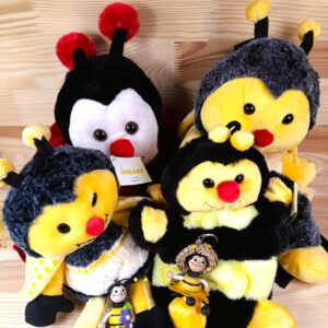 Plüsch-Bienen/Holz-Bienen